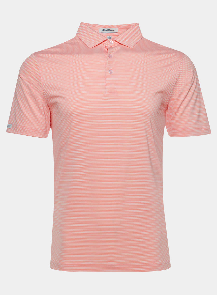 Aberdeen Men's Golf Polo Peach Straight Down