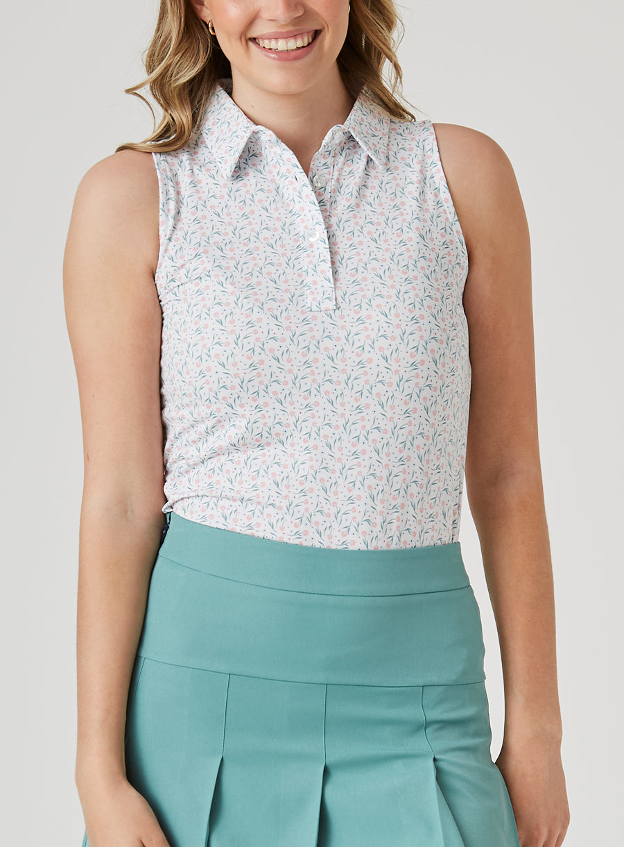 Freya Sleeveless Polo
